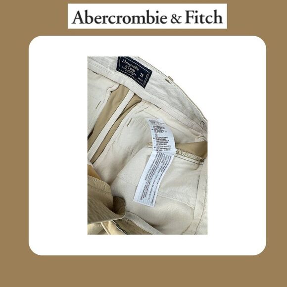 Abercrombie & Fitch Tan Stretch Khaki Chino Shorts Men’s Size 28 - Picture 5 of 5